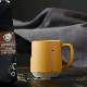  Japanese Style Matt Round Shaped Orange Drinkware Porcelain 12oz Cappuccino Coffee Ceramic Mug Personalized Custom Logo Pottery Gift Tea Water Milk Lattes Cup