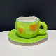 Spring Green Tulip Modern Handmade Ceramic Coffee Cup