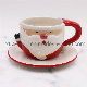  Ceramic Santa Claus Drinkware Coffee Cup with Dish Mug Set