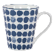 11oz Indigo Printing Raindrops Porcelain V Shape Ceramic Mug