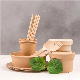 Disposable Take Away Kraft Paper Salad Bowl with Pet Lid Kraft Paper Bowl