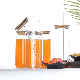 Clear Beer Glass Can Drinking Cup with Bamboo Lid and Straw