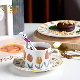  250ml French Design Ceramic Coffee Cup with Beautiful Tulip Pattern Afternoon Teacup Set