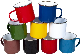  Enamel Mug with Stainless Rim/Coffee Cup/Coffee Mug/Tea Cup/Milk Cup