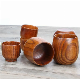  Hot Sale Custom Logo Vintage Big Belly Wooden Drinking Cups