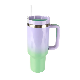  New Model 40oz Gradient Rainbow Tumbler Mug Insulated Travel Stainless Steel Mug with Straw