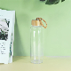  Factory Wholesale Sublimation Custom 750ml Clear Frosted Colored Glass Tumbler Water Bottle with Bamboo Lid