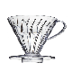  Ecocoffee Hot Sale Wholesale V60 Heat-Resistant Resin Transparent White Coffee Dripper High Quality Coffee Filter Baskets