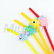  Straw Silicone Beard Car Dinosaur Guitar Bell Shape Straw Decoration