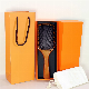  Customize Luxury Gift Bamboo Wood Hair Comb Wooden Paddle Brush Air Bag Comb Hair Brush Wet Dry Hair Extension Brush