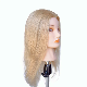100% Real Hair Mannequin Head Hairdresser Training Head Manikin Cosmetology Doll Head