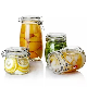  250ml/500ml/750ml/1000ml/1500ml/2000ml/3000ml Wholesale Stainless Steel Buckle Sealed Square Round Glass Storage Pickle Jar