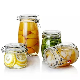 250ml/500ml/750ml/1000ml/1500ml/2000ml/3000ml Wholesale Stainless Steel Buckle Sealed Square Round Glass Storage Pickle Jar
