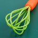  High Quality Baking Gadget Food Grade Silicone Carrot Handle Plastic Egg Whisk