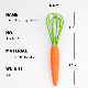  High Quality Kitchenware Food Grade Silicone Carrot Shape Egg Beater