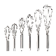  Egg Beater 6 Pieces Stainless Steel Manual Kitching Egg Whisk