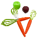  Food Grade Silicone Carrot Shape Egg Beater High Quality Kitchen Utensils Bakingware
