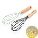 Stainless Steel Wood Handle Milk Flour Rotary Mixer Egg Beater