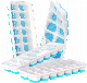  Easy-Release Silicone Flexible 14-Ice Cube Trays with Spill-Resistant Removable Lid