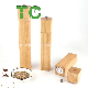  Wholesale Square Pepper Grinder Mill Stainless Steel Wooden Pepper and Salt Grinder Set Seasoning Grinding Bottle Spice Shaker