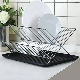  Foldable X Shape 2 Tier Dish Drainer Plate Rack with Drainboard
