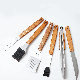  Barbecue Tools with Wood Handle Outdoor Camping Barbecue 6PCS BBQ Tools Set