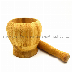 Bamboo Manual Meat Grinder Wood Mortar and Pestle