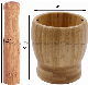  Multifunctional Wood Mortar and Pestle for Herb Spice Masher