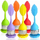  Silicone Tea Strainers Loose Tea Infuser Filter Stainless Steel Loose Leaf Tea Ball Steeper for Tea Cups, Mugs, Teapots