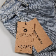  China Factory Customized Logo Garment Tags Fashion Private Label Clothing Paper Hang Tag