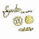  Garment Accessories Custom Metal Clothing Logos Labels Name Tag, Sewing Metal Garment Label Plate Tags for Clothing