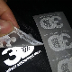  Custom Reflective Logo Iron on Heat Transfer Sticker label for T-Shirt