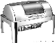  180 Degree Roll Top Chafing Dish Rectangle Oblong Chafer