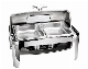  Roll Top Stainless Steel Buffet Chafing Dish Kitchenware Service Buffet Dish