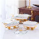  Double Ears Catering Restaurant Heating Food Warmer Buffet Ceramic Chafing Dishes