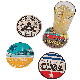  Matte Absorbent Paper Coasters for Drinks with Cork Back