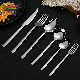  High-End Cutlery Customized Logo Mirror Polish Dinnerware Knife Fork Spoon Dinner Set Frosted Handle 304 Stainless Steel Tableware Set