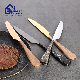  Electroplating Customized Logo Mirror Polish 410ss Dinner Knife with ABS Plastic Handle