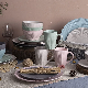  Hot Matt Color Embossed Line Ceramic Stoneware Dinner Sets