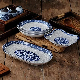  Wholesale Round Ceramic Blue and White Porcelain Chineses Style Ceramic Plate Tableware