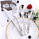  Stainless Steel Silver Color Flatware Dinner Set with Hammered Handle