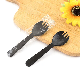  Disposable Plastic Cake Spoon Thickened Fruit Fork Individually Packaged (115 mm)