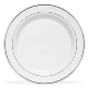 100 Pieces Disposable Premium Silver Printed Plastic Charger Plate manufacturer