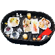 Water Food Rattan Serving Tray Floating Breakfast Tray for Swimming Pool