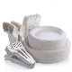  Disposable Natural Bagasse Eco-Friendly Compostable and Biodegradable PLA Cutlery Dinnerware Set