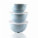  Enamel Mixing/Storage/Salad Bowl Sets 20/22/24cm