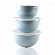  Enamel Mixing/Storage/Salad Bowl Sets 20/22/24cm