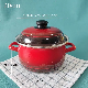 771edbl-3 Housewares Kitchenware Cookware Red Enamel Cooking Pot Set
