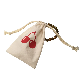 Custom Small Cotton Muslin Drawstring Bag Pouch with Logo