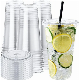  Factory Direct Sale 95 Caliber Transparent PLA 20oz 16oz 12oz 9oz Disposable Plastic Cup with Dome Lidp Clear Plastic Cups Plastic Cups Lips